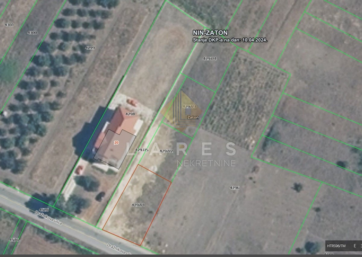 Terreno Zaton, Nin, Rakinica, 1.916m2