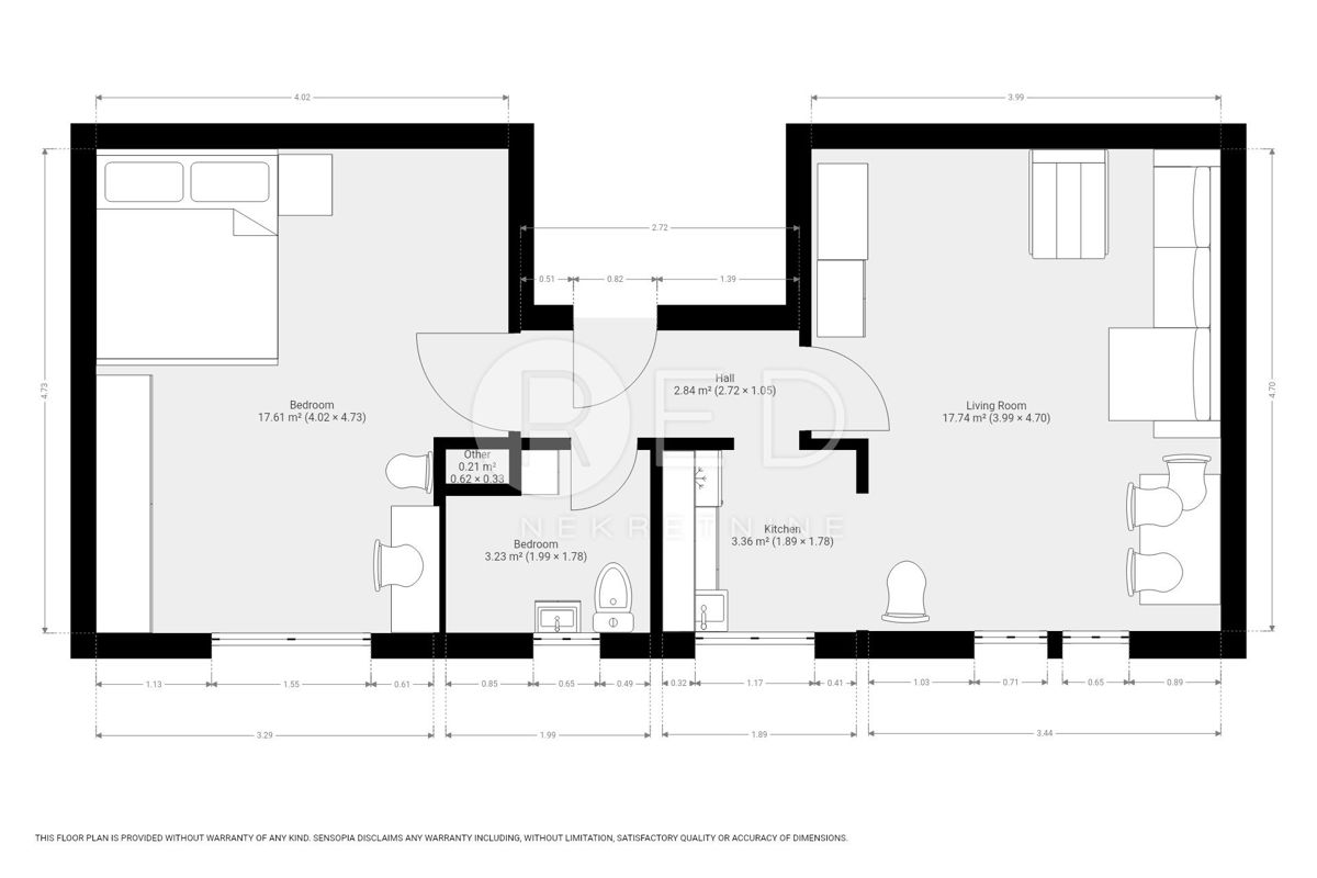 Appartamento Botinec, Novi Zagreb - Zapad, Bašćanske ploče, 45m2