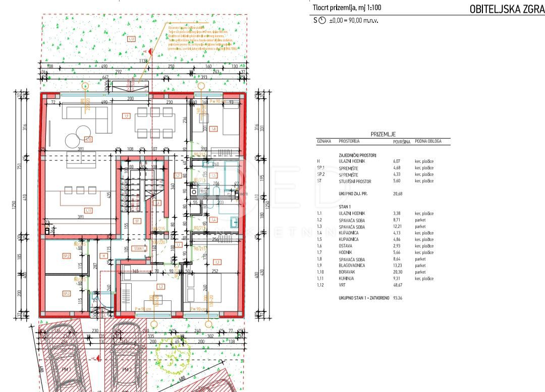 Appartamento Gornji grad / Centar, Osijek, Osijek, Gornji grad, širi centar, 103,36m2