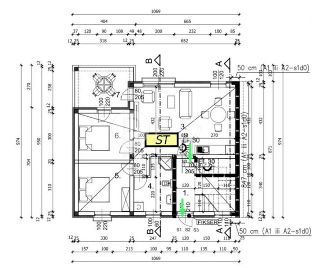Appartamento Vir, 62m2