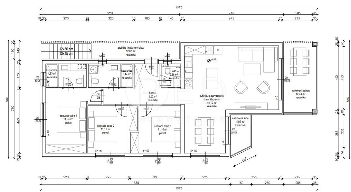 Appartamento Ugljan, Preko, 92m2