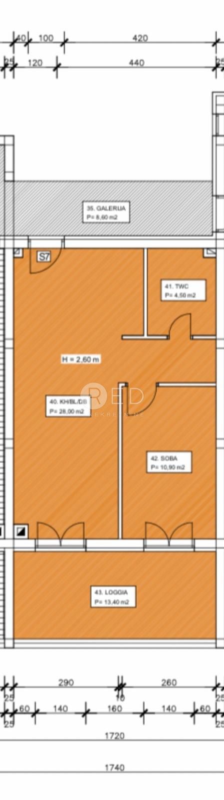 Appartamento Crvene kuće, Zadar, Zagrebačka ulica , 78,10m2