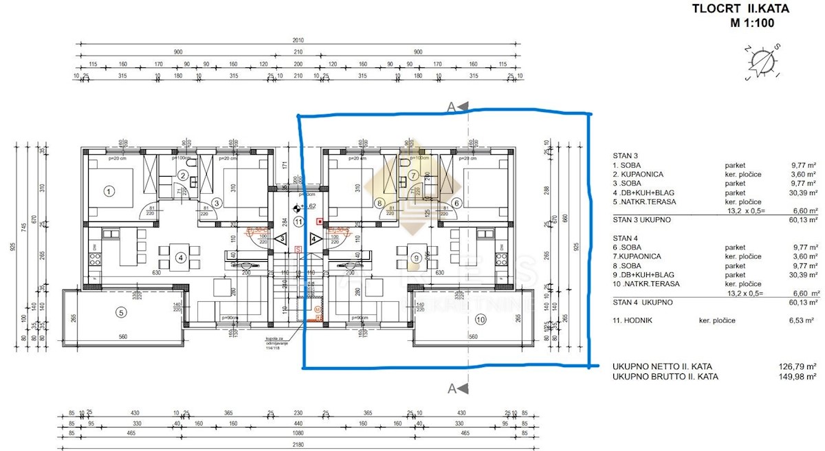 Appartamento Krk, 66,73m2