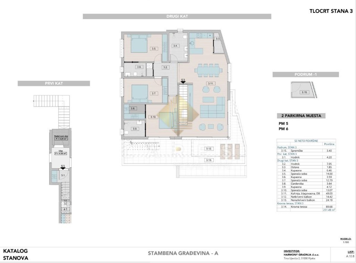 Appartamento Krk, 251m2