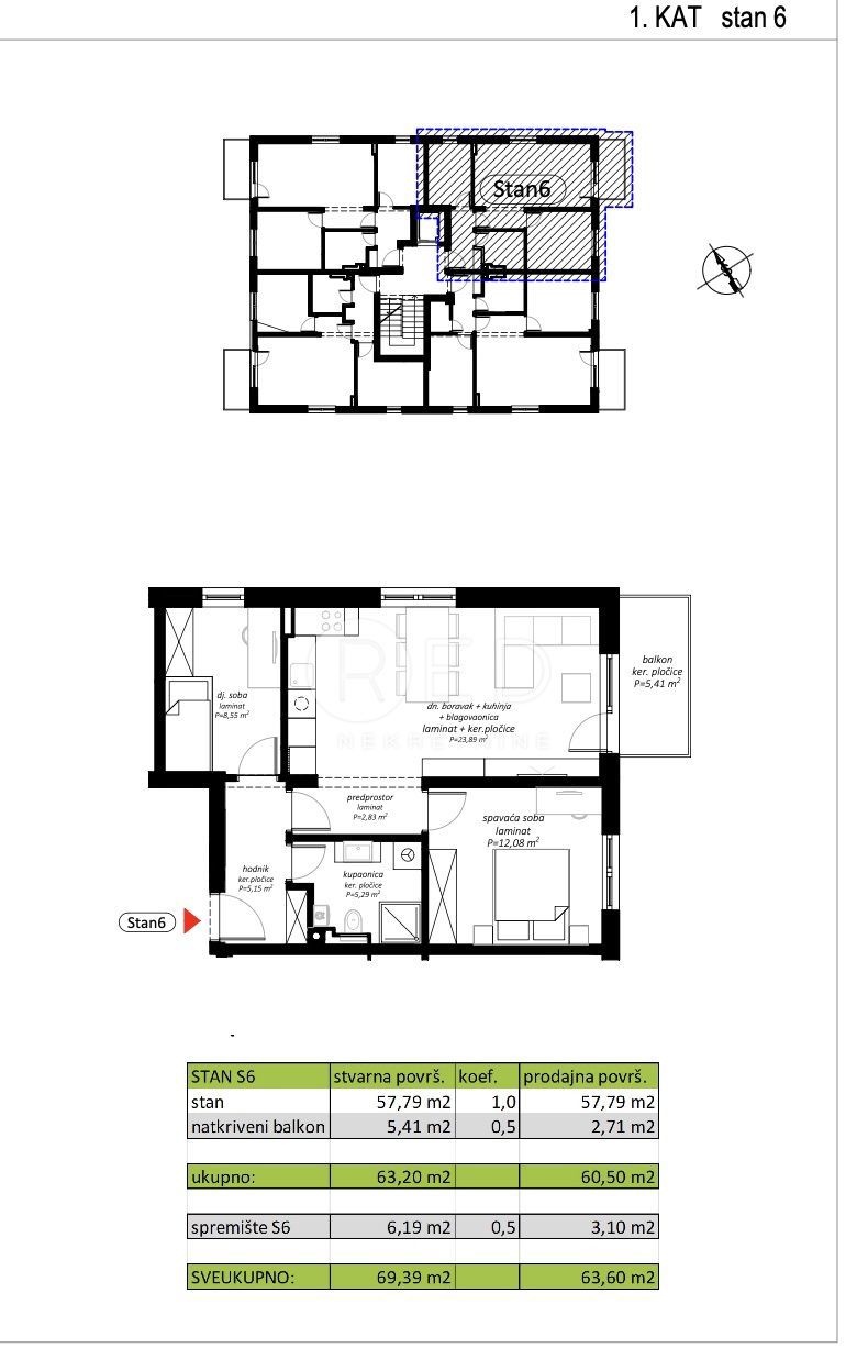 Appartamento Novi Marof, Toplička, 61,98m2