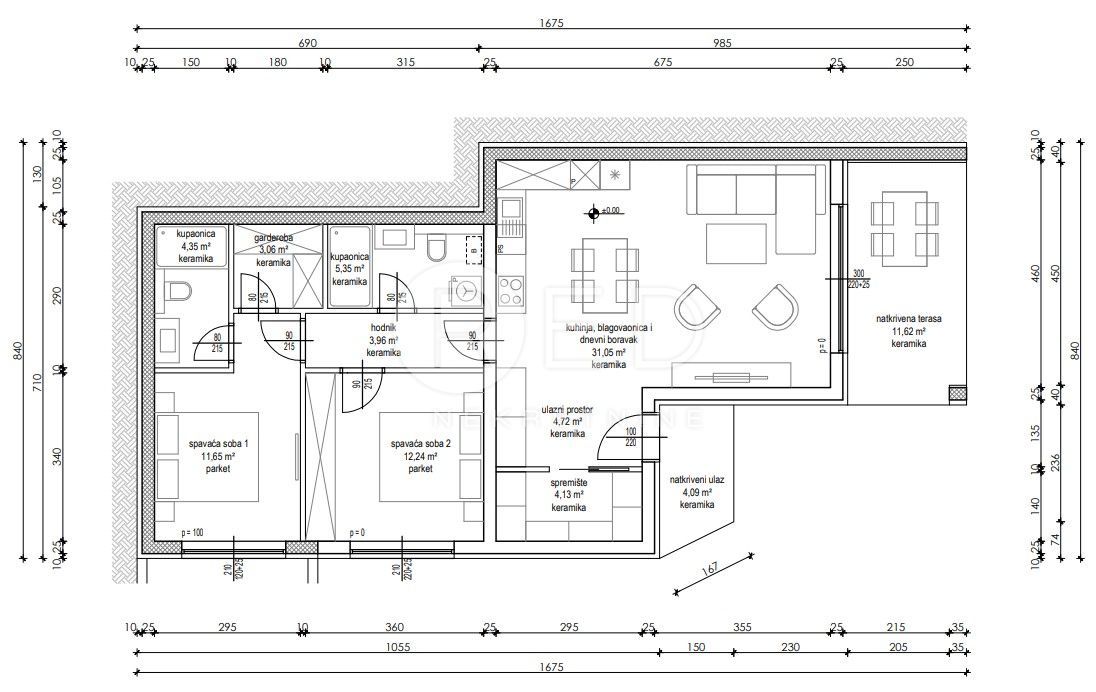 Appartamento Ugljan, Preko, 92m2