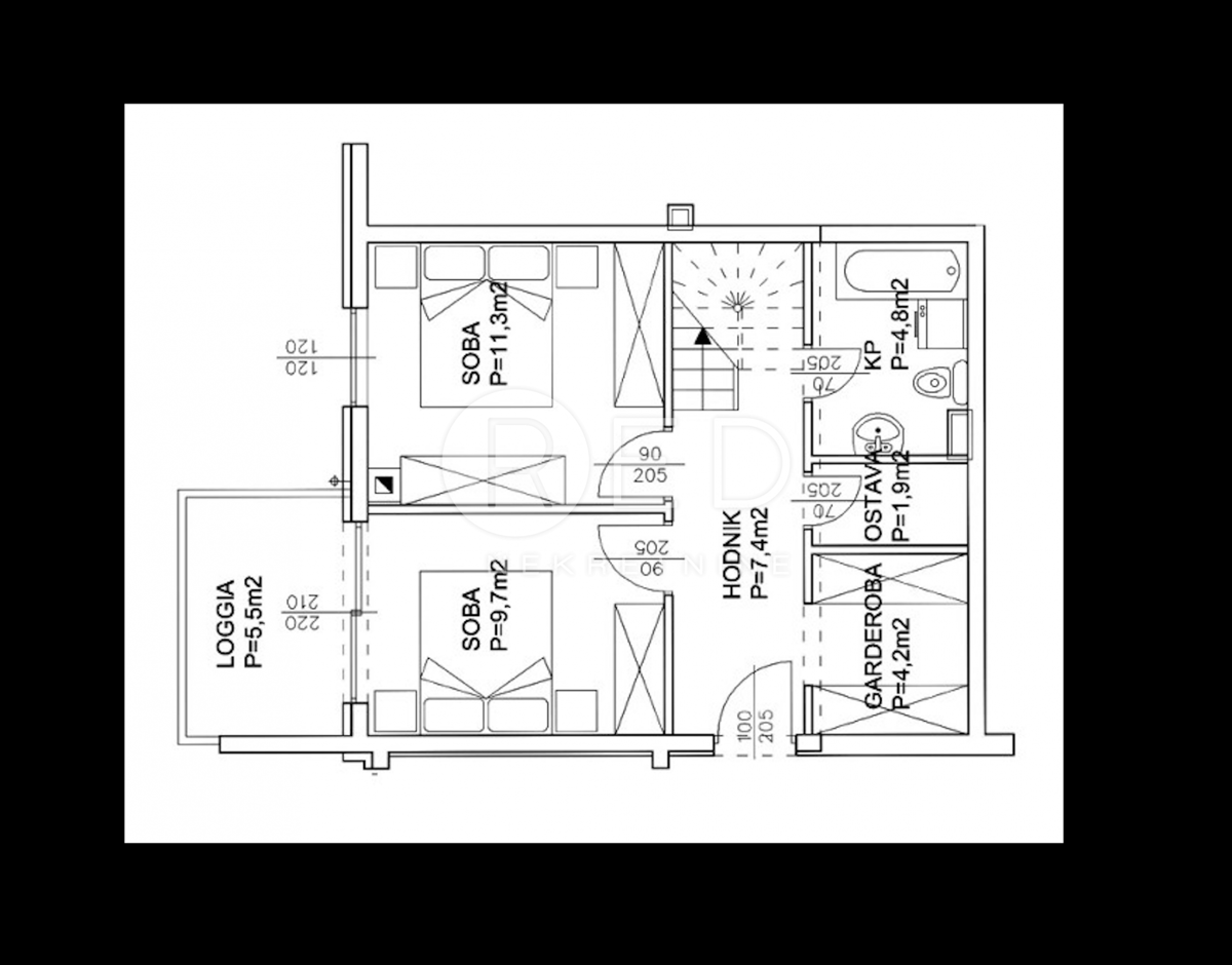 Appartamento Melada (Maslina), Zadar, Melada, 100m2