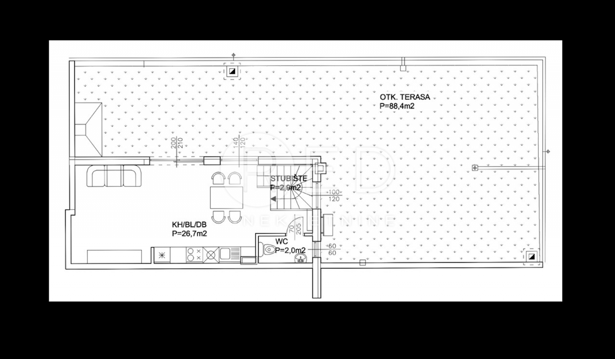 Appartamento Melada (Maslina), Zadar, Melada, 100m2