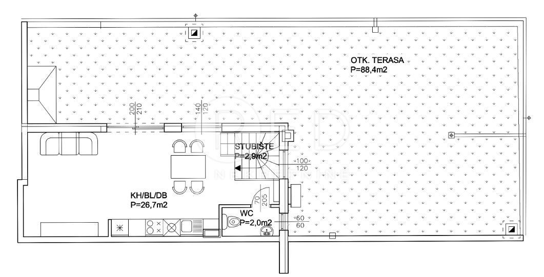 Appartamento Melada (Maslina), Zadar, Melada, 100m2