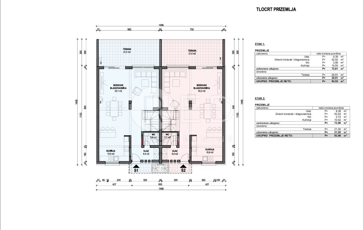 Appartamento Brodski Varoš, Slavonski Brod, 163m2