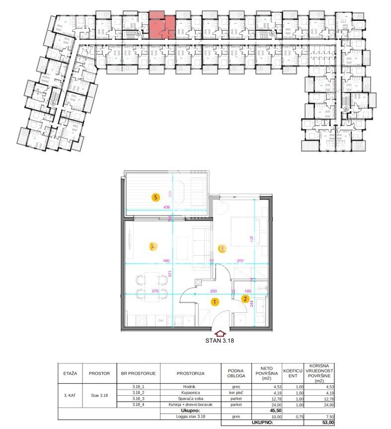 Appartamento al terzo piano di un nuovo edificio a Umag - Umago