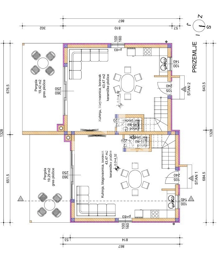 Casa bifamiliare a 200 m dal mare e dalla spiaggia di Umag - Umago