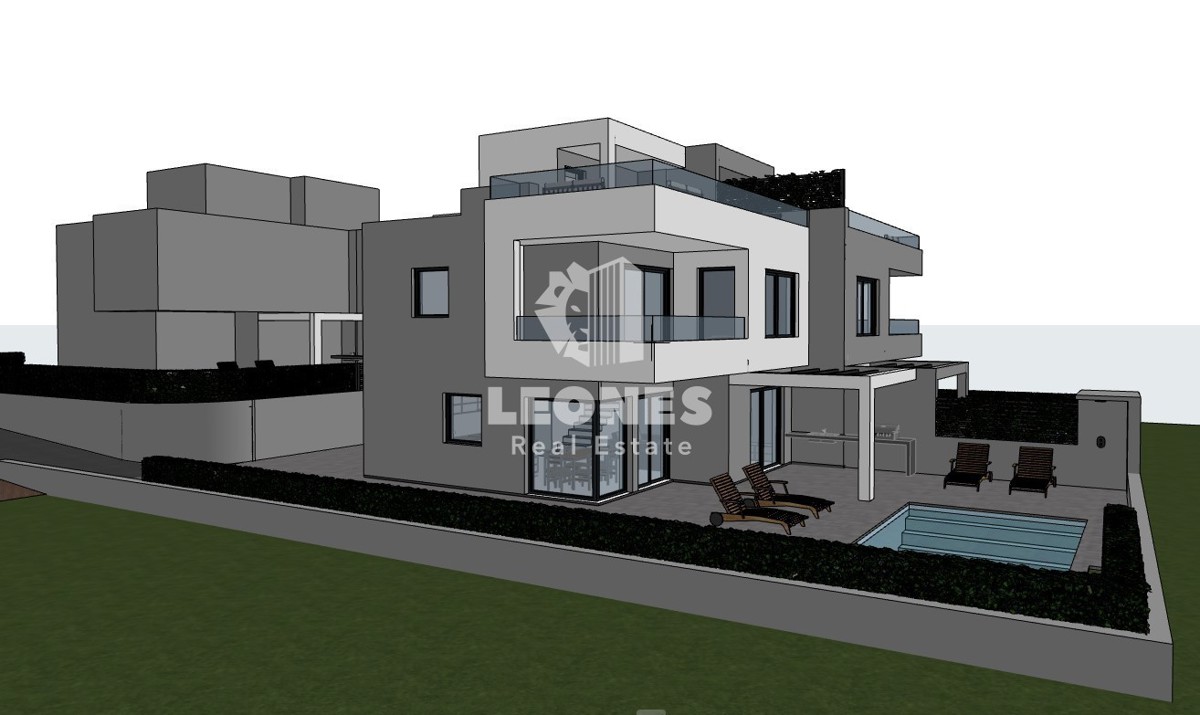 Casa bifamiliare con piscina e vista sul mare nelle vicinanze di Umag - Umago