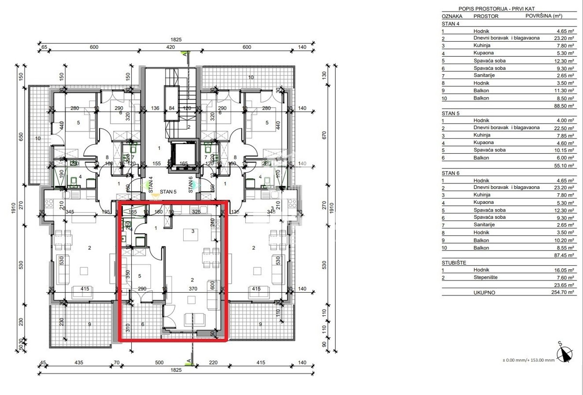 Appartamento con ascensore in un nuovo edificio ai dintorni di Buje - Buie, Kaštel