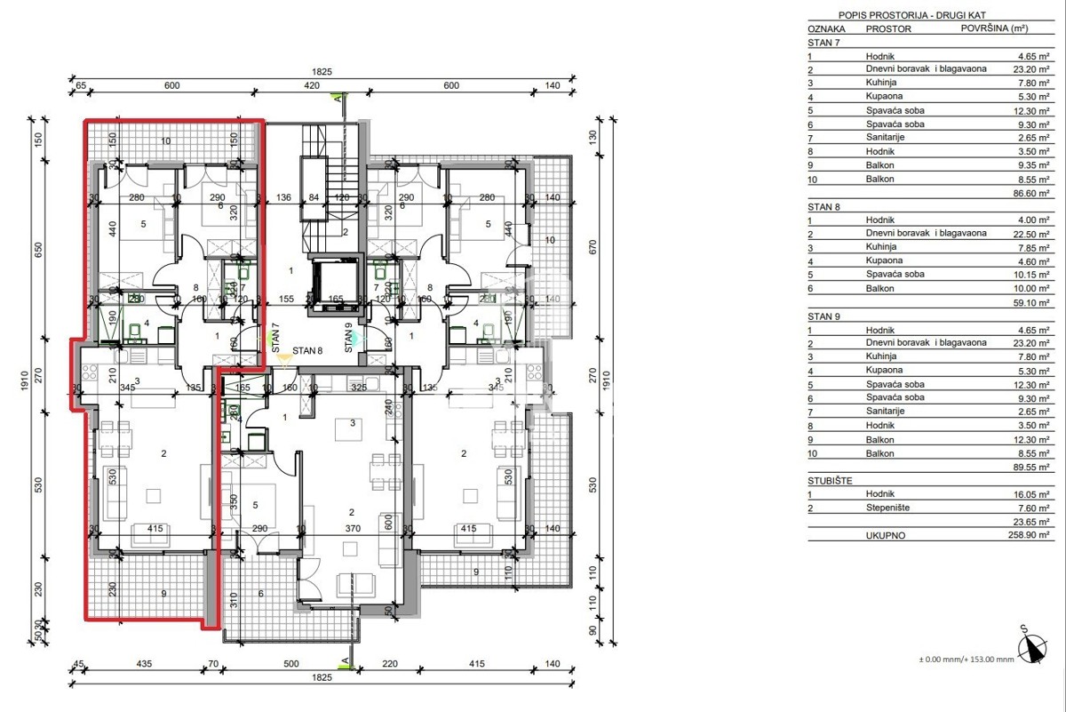 Appartamento di qualità con ascensore a Kaštel