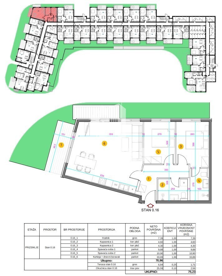 Appartamento con due camere da letto e giardino in un moderno edificio di nuova costruzione a Umag - Umago