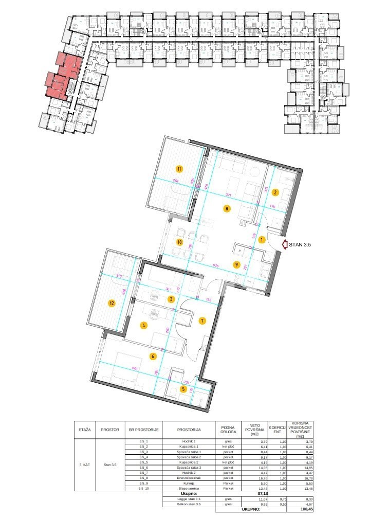 Appartamento con tre camere da letto in un edificio di nuova costruzione di qualità a Umag - Umago