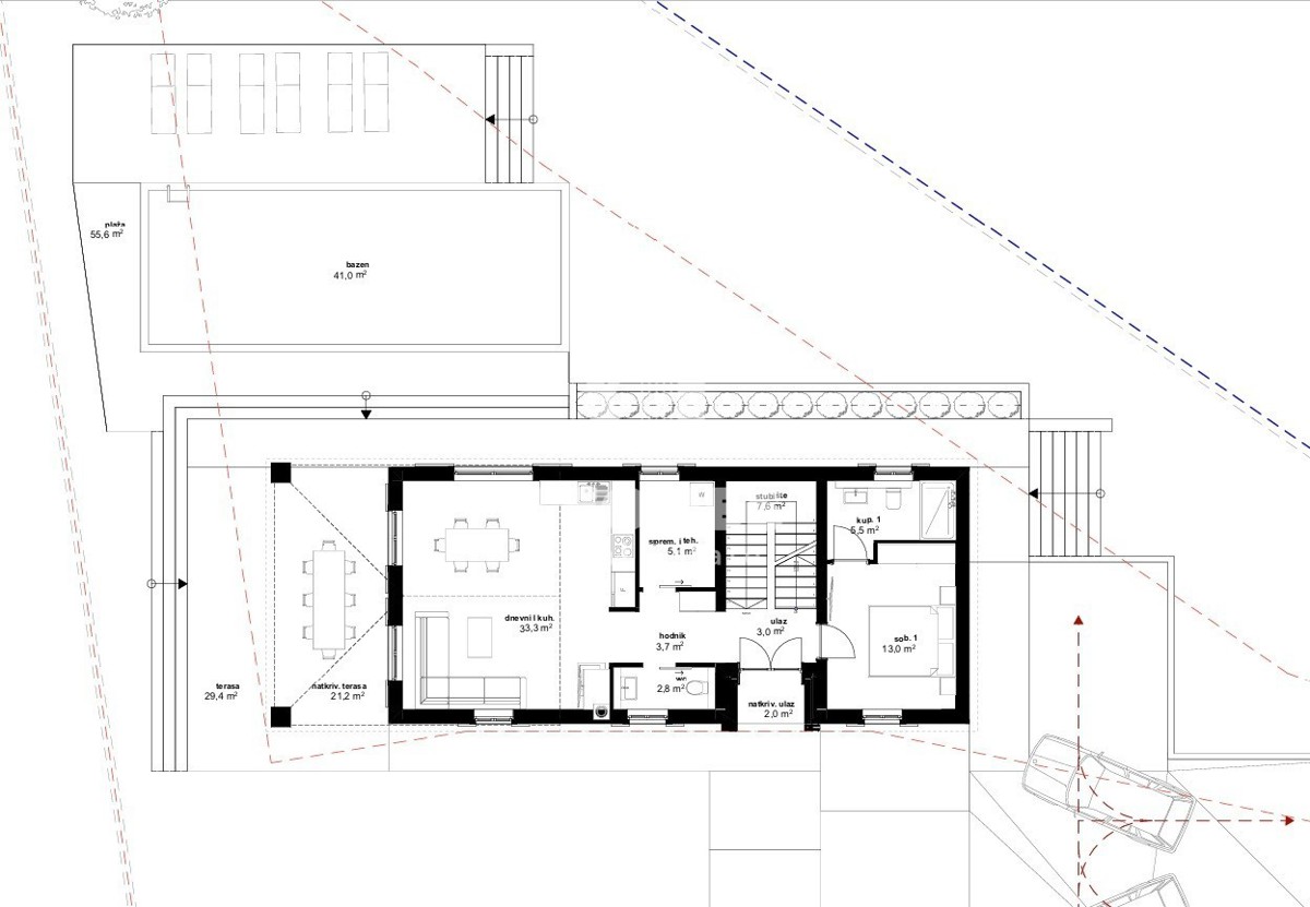 Terreno con permesso di costruzione per una casa con piscina vicino a Visignano