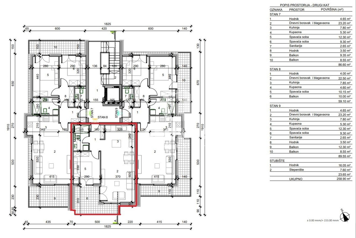 Appartamento di qualità con ascensore in un nuovo edificio vicino a Buje, Kaštel