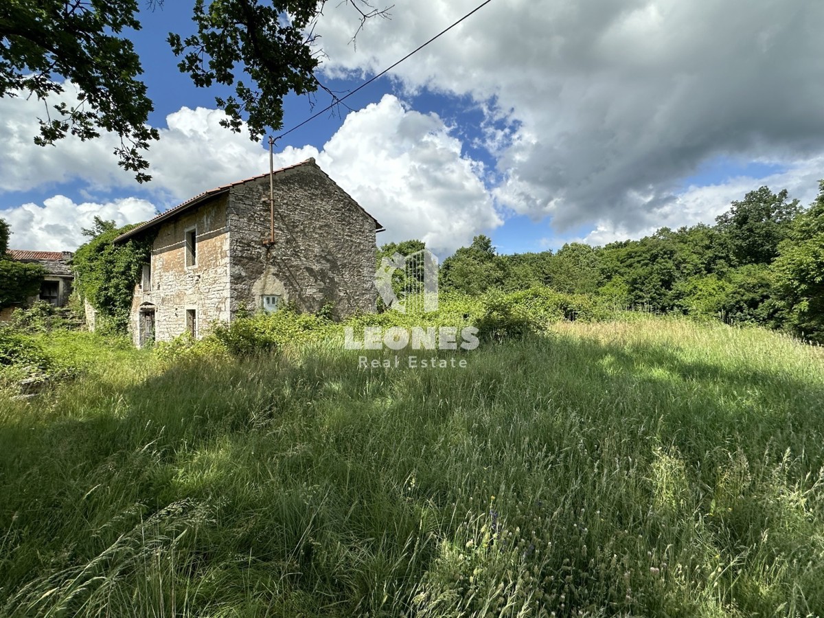 Bella casa in pietra da ristrutturare in zona appartata con ampio cortile e vista sul verde