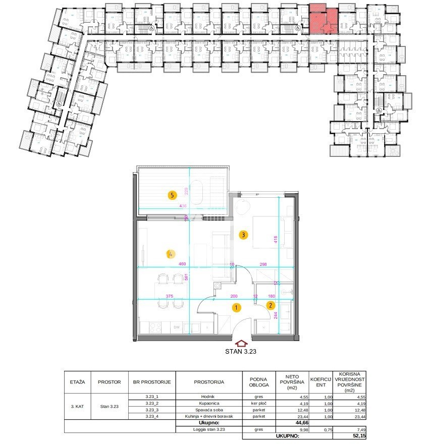 Appartamento in un edificio di nuova costruzione di qualità al terzo piano a Umag - Umago