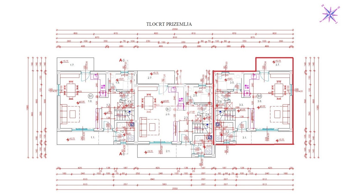 Casa a schiera con piscina vicino a Kaštela