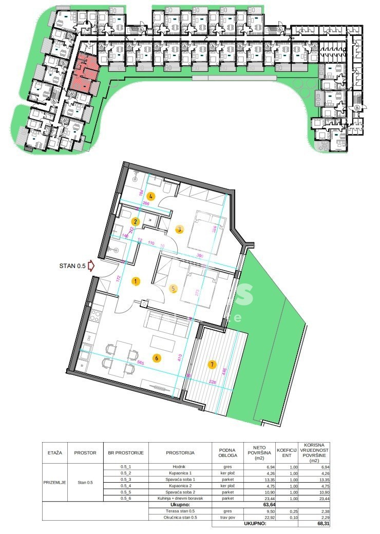 Appartamento bilocale con giardino in una nuova costruzione a Umag - Umago