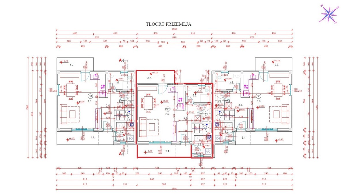 Casa a schiera con piscina vicino a Kaštel