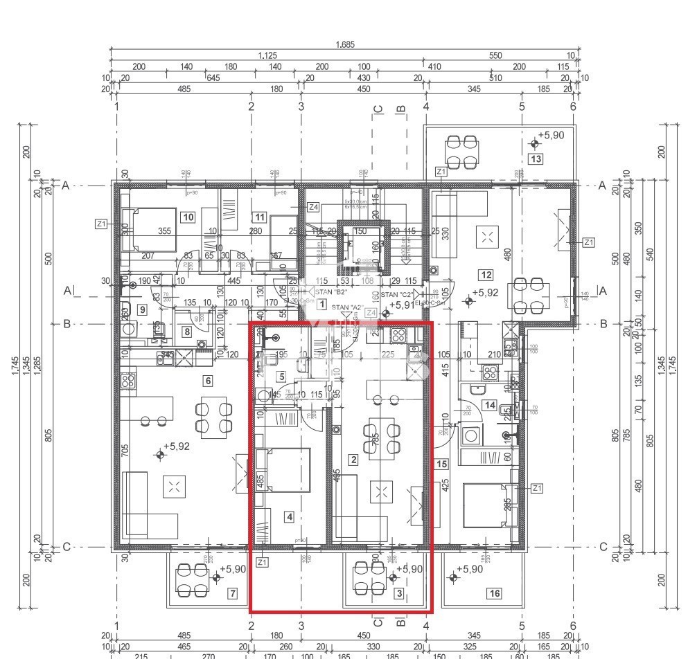 Appartamento di qualità in un moderno edificio di nuova costruzione al secondo piano con ascensore a Tar