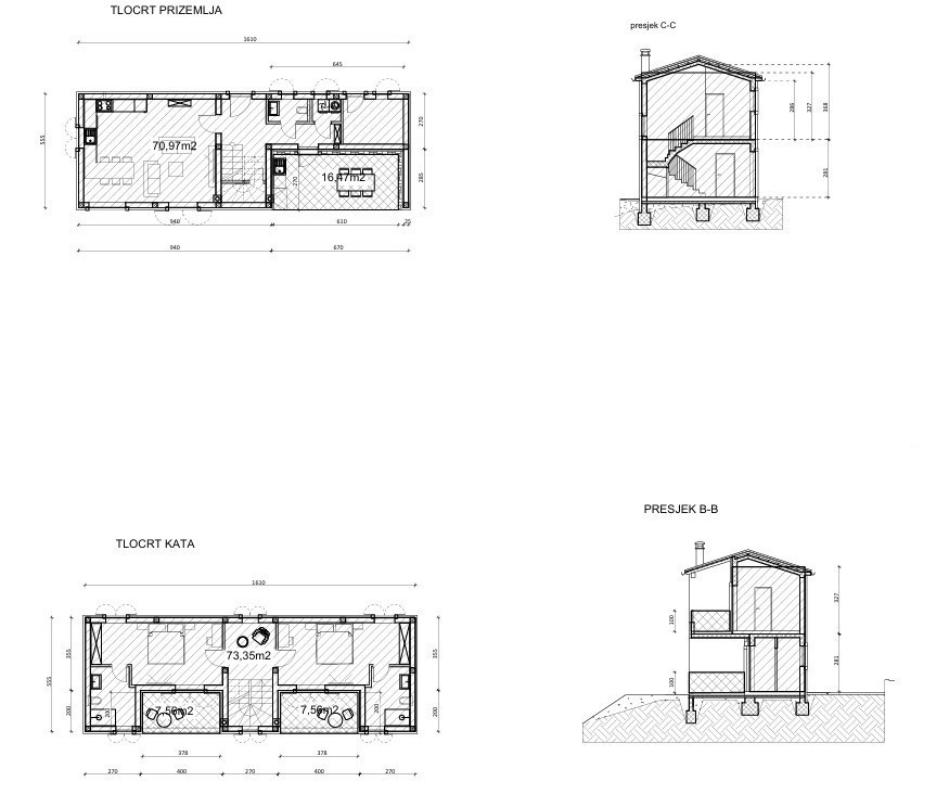 Casa indipendente in fase di costruzione in una bellissima posizione vicino a Buie
