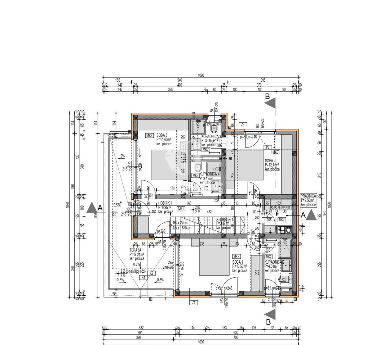 Villa moderna con piscina e vista sul mare a Vabriga, vicino a Poreč - Parenzo
