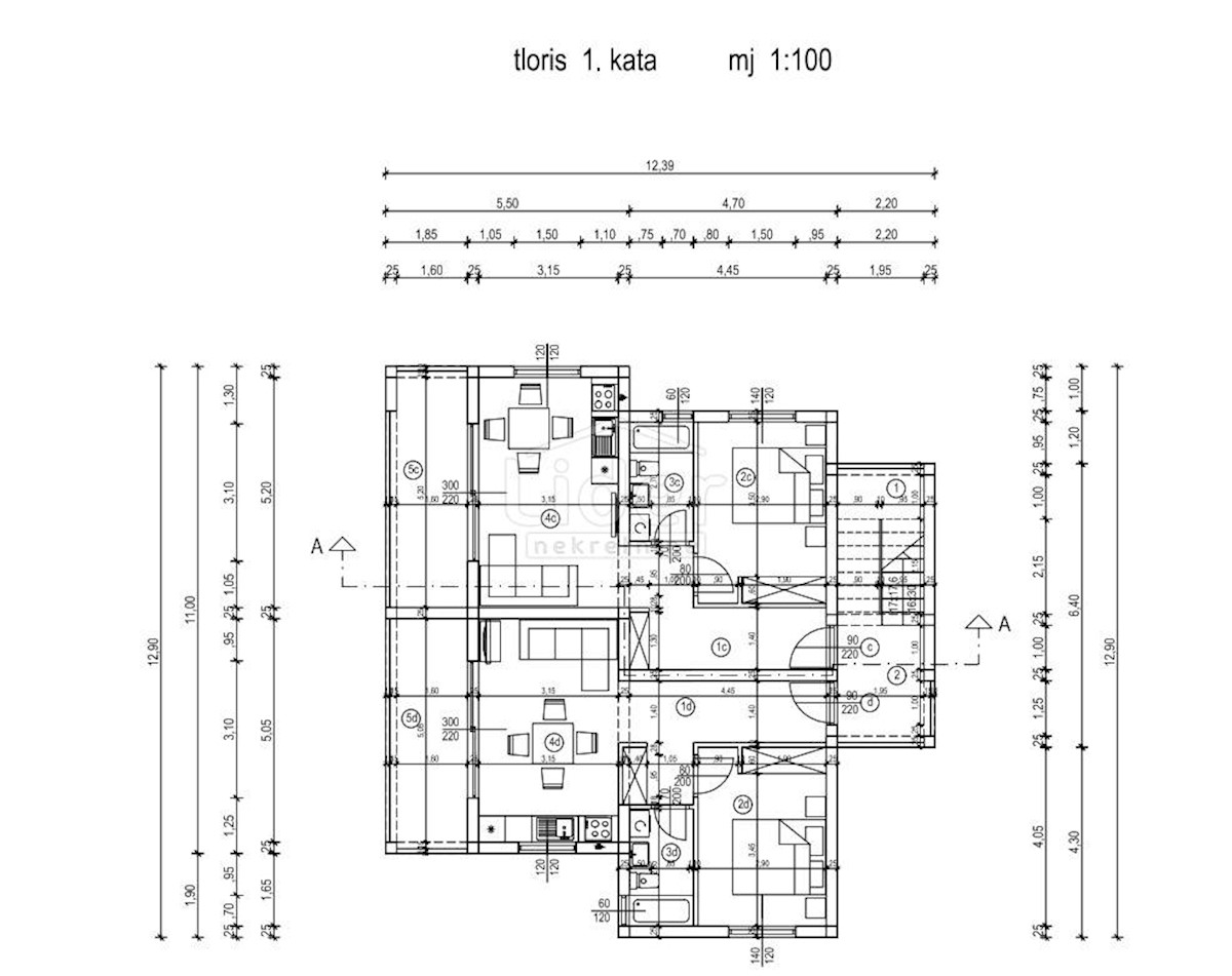 Appartamento per vacanze Palit, Rab, 50m2