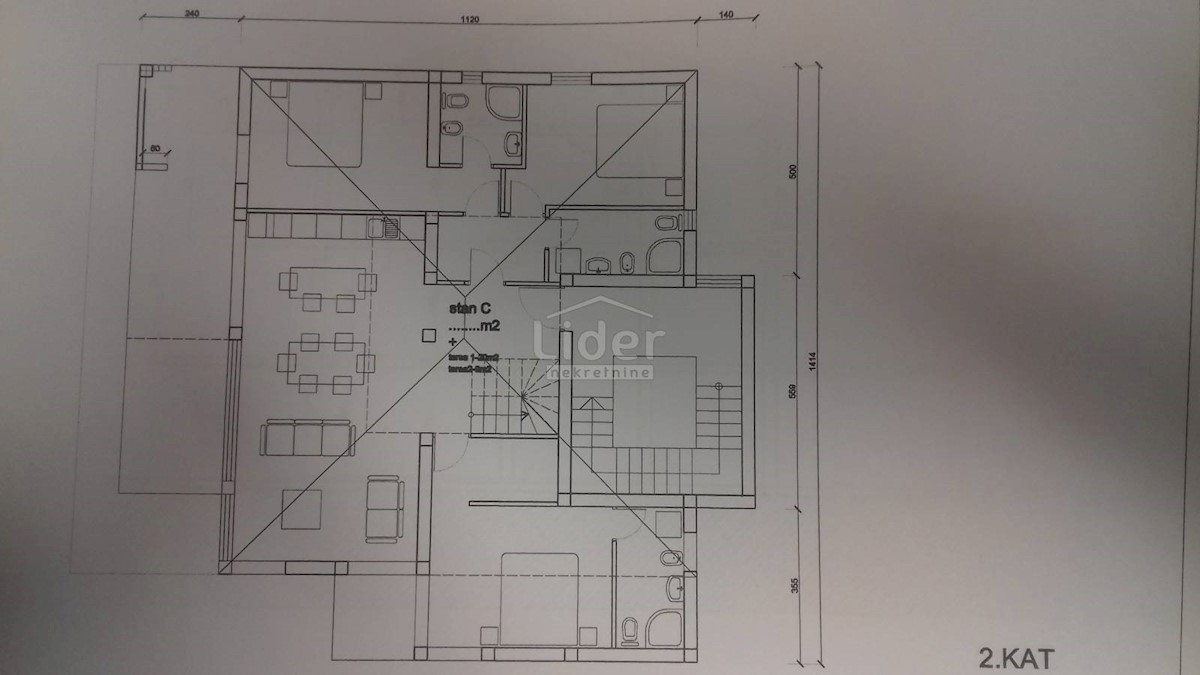 Appartamento Čikovići, Kastav, 137,42m2