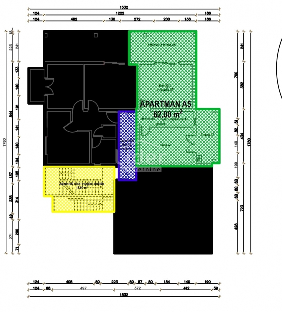Appartamento per vacanze Pag, 54m2