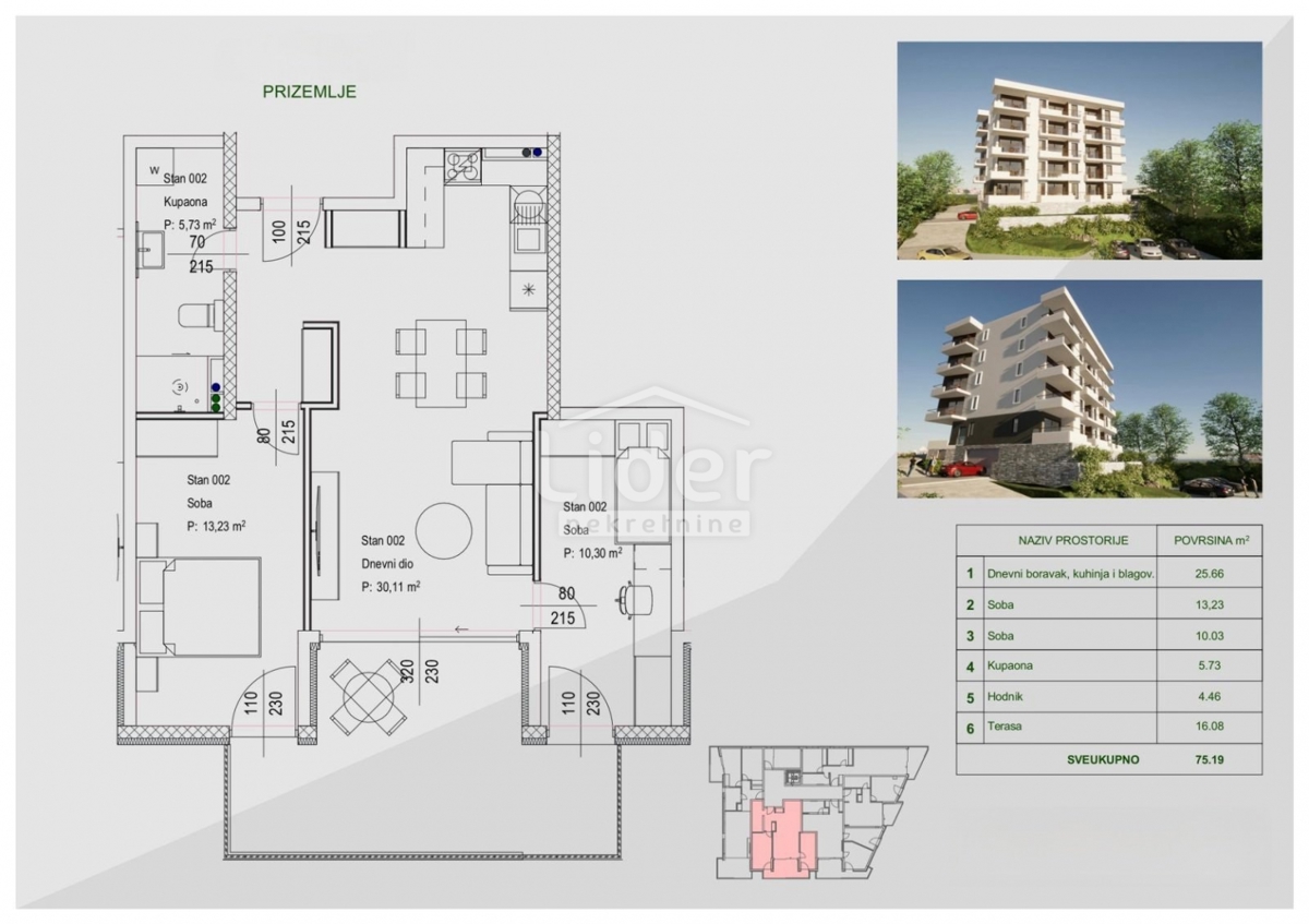 Appartamento Zamet, Rijeka, 64,11m2