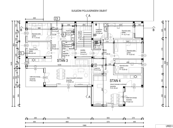 Appartamento per vacanze Kanfanar, 83,50m2