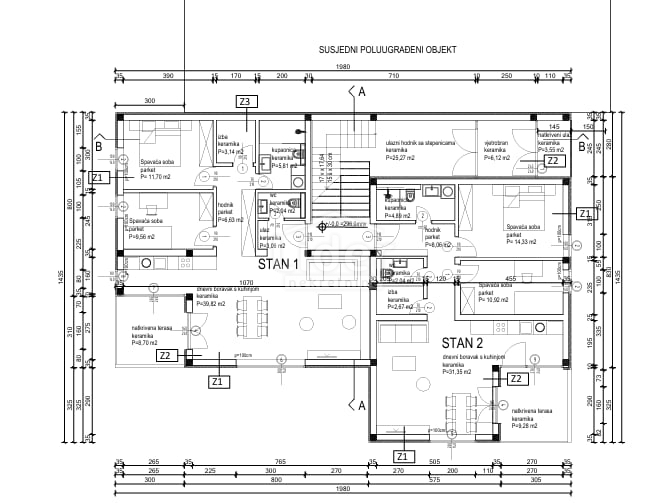 Appartamento per vacanze Kanfanar, 83,50m2