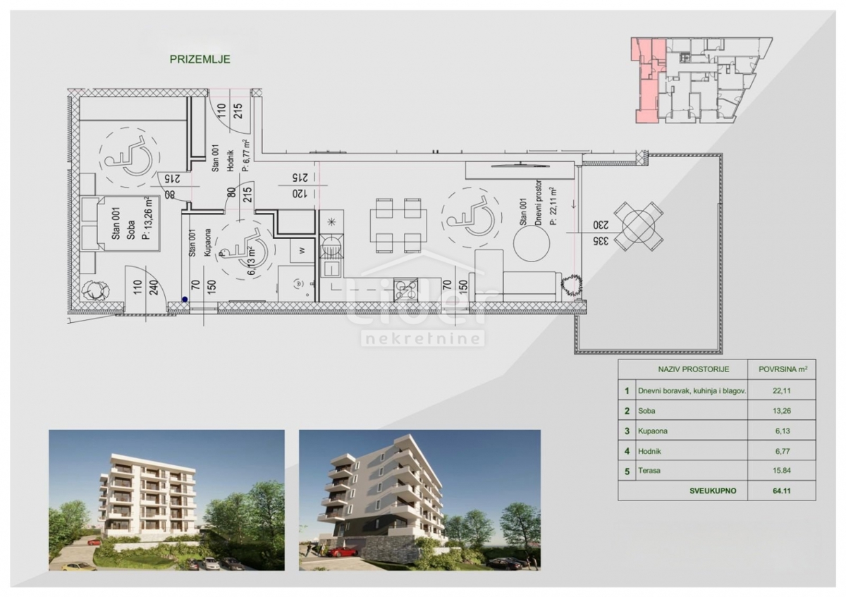 Appartamento Zamet, Rijeka, 64,11m2