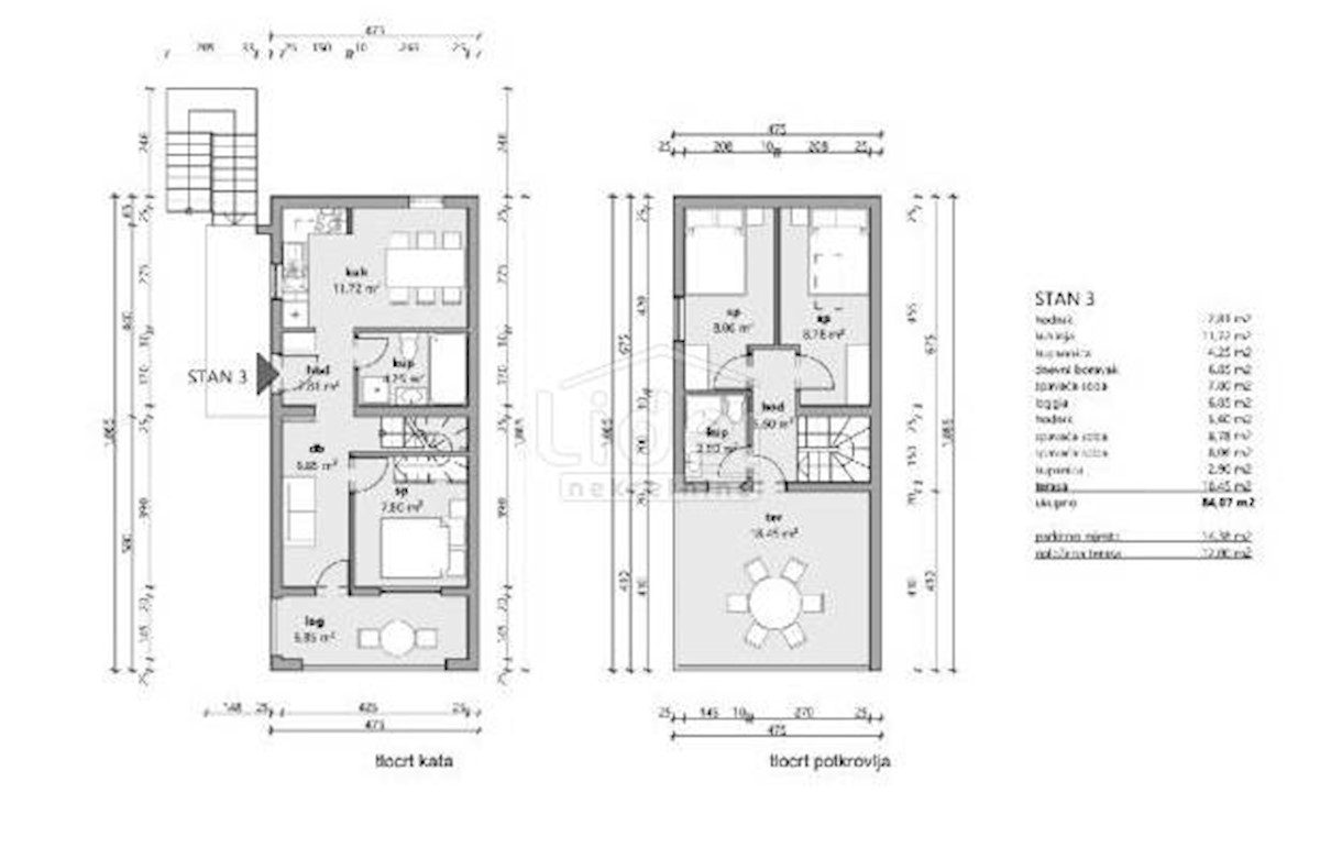 Appartamento per vacanze Kornić, Krk, 49,02m2