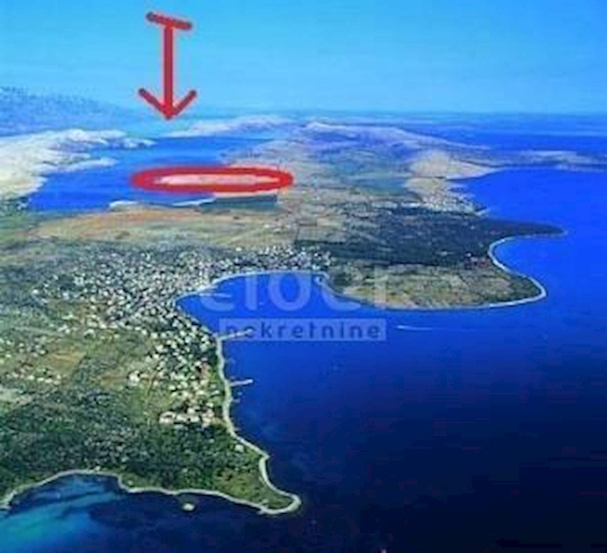 Terreno Pag, 134.803m2, nelle immediate vicinanze della spiaggia di Zrće, 1° FILA DAL MARE