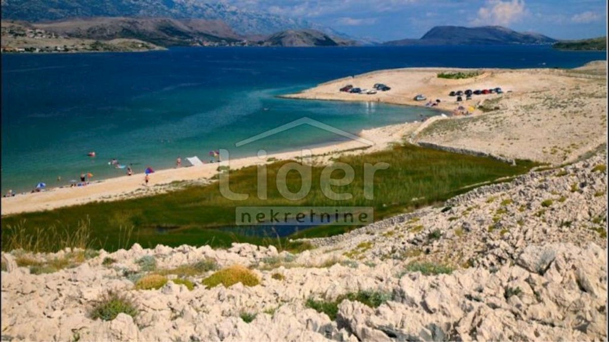 Terreno Pag, 134.803m2, nelle immediate vicinanze della spiaggia di Zrće, 1° FILA DAL MARE