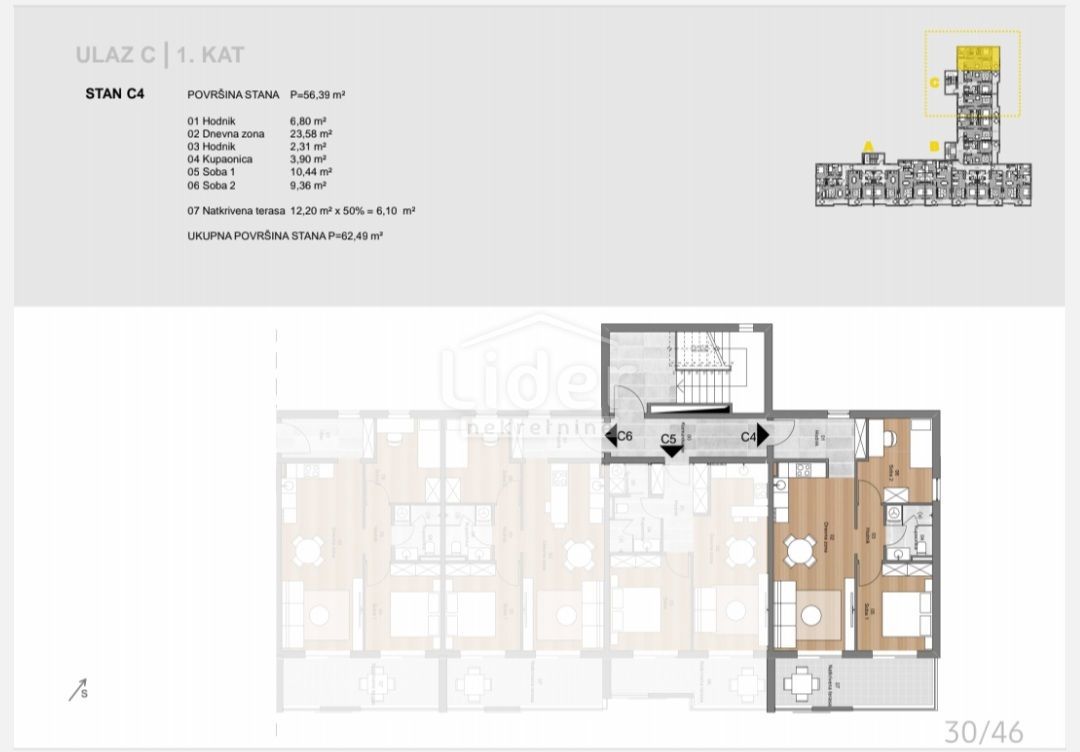 Appartamento Labin, 62.49 m2