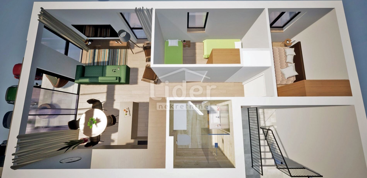 Appartamento per vacanze Povljana, 64,53m2