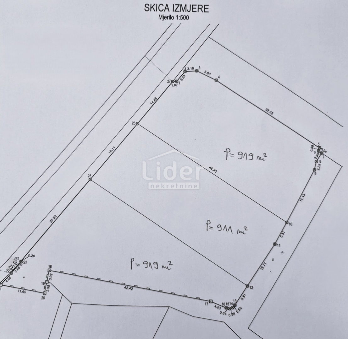 Terreno Poljica Brig, Nin, Poljica-Brig, 919m2