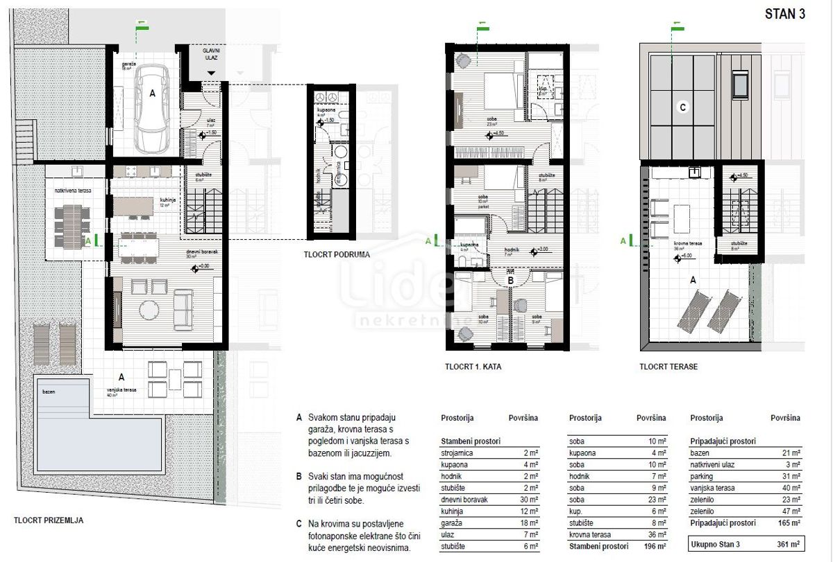 Appartamento Kostrena, 198m2