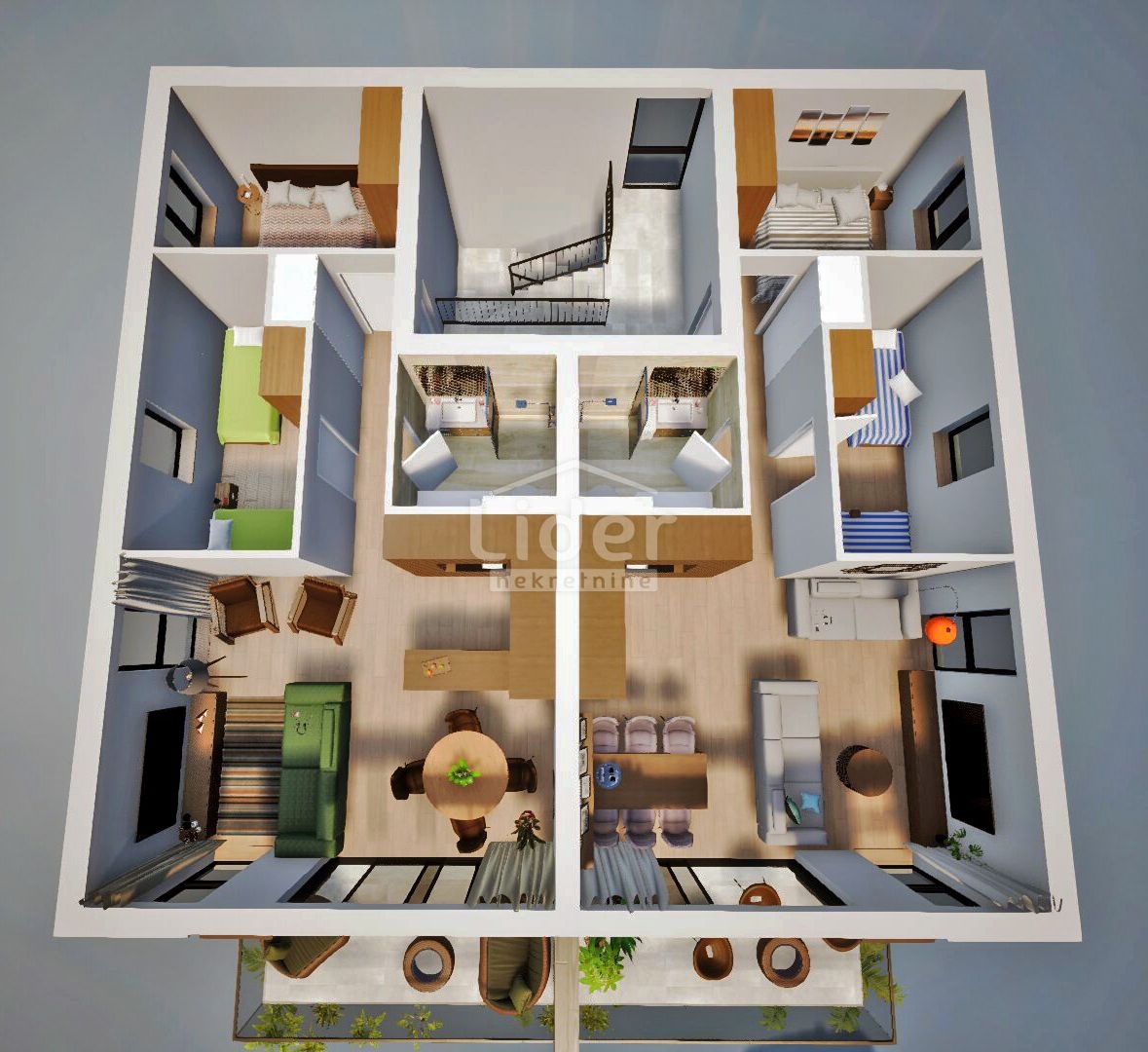 Appartamento per vacanze Povljana, 68,90m2