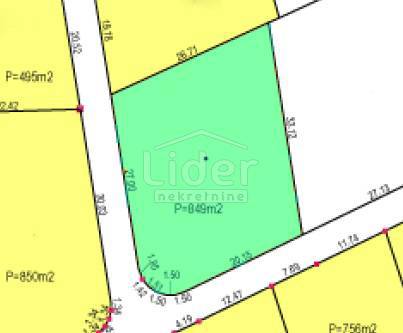 Terreno Pridraga, Novigrad, 849m2