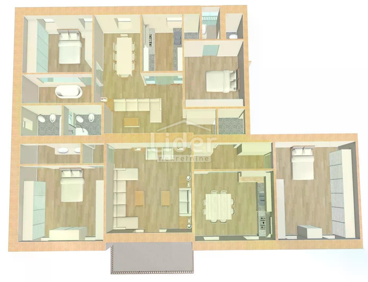 Appartamento Belveder, Rijeka, 205m2