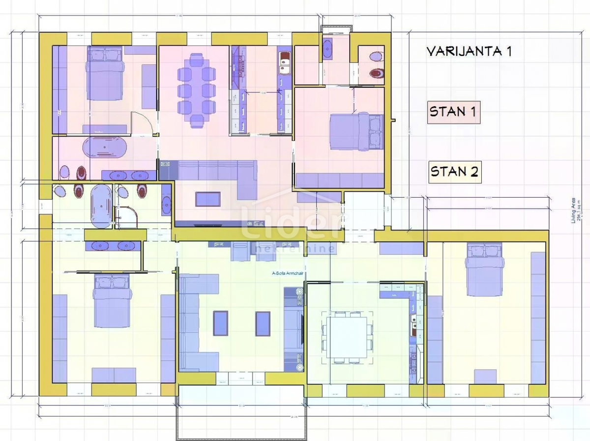 Appartamento Belveder, Rijeka, 205m2