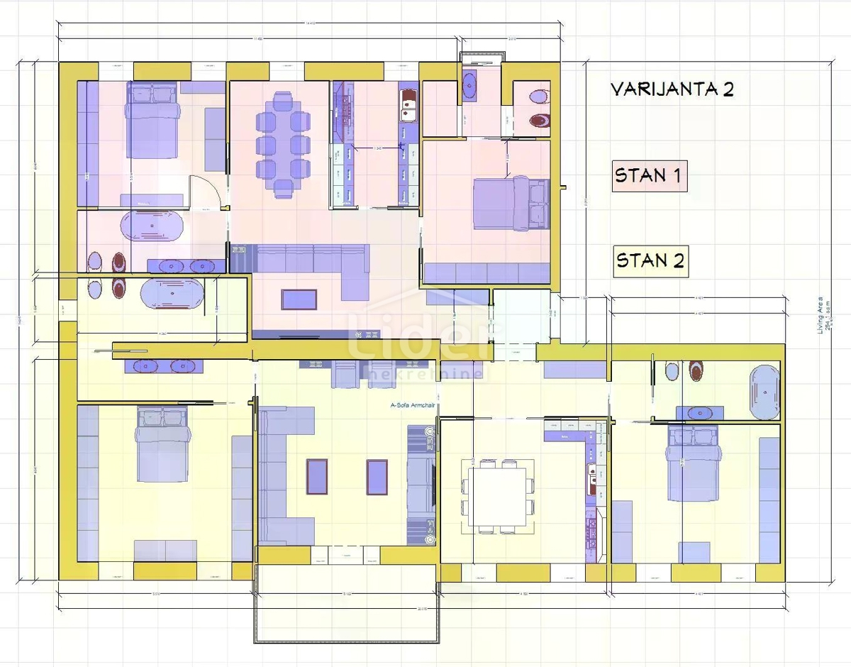 Appartamento Belveder, Rijeka, 205m2